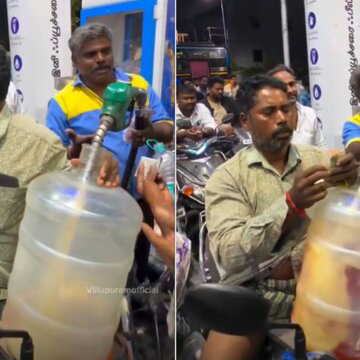 ‘Is this legal?’ Viral clip of fuel being filled in water jar sparks debate | WATCH