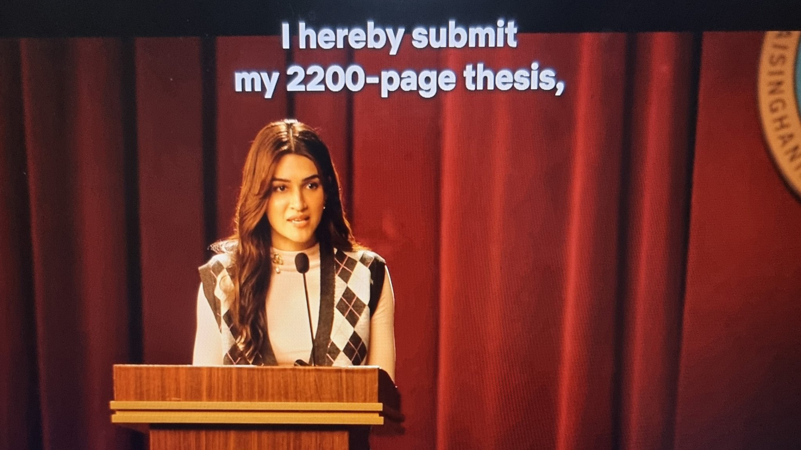 ‘Dude at least try to sound a bit realistic’: Kriti Sanon’s ‘2,200-page PhD thesis’ scene in Tere Ishk Mein triggers meme fest