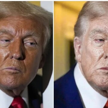 Viral edit shows Donald Trump without his signature orange makeup