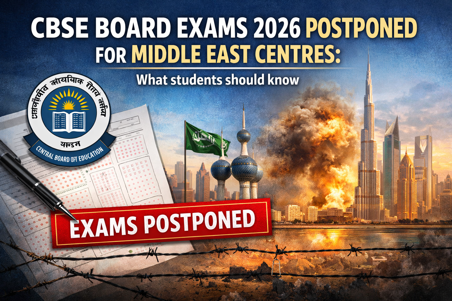 CBSE reschedules class 10 and 12 board exams 2026 in the Middle East: Check the details