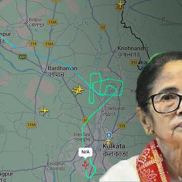 CM Mamata Banerjee’s aircraft lands after over an hour in air as storm hits Kolkata airport