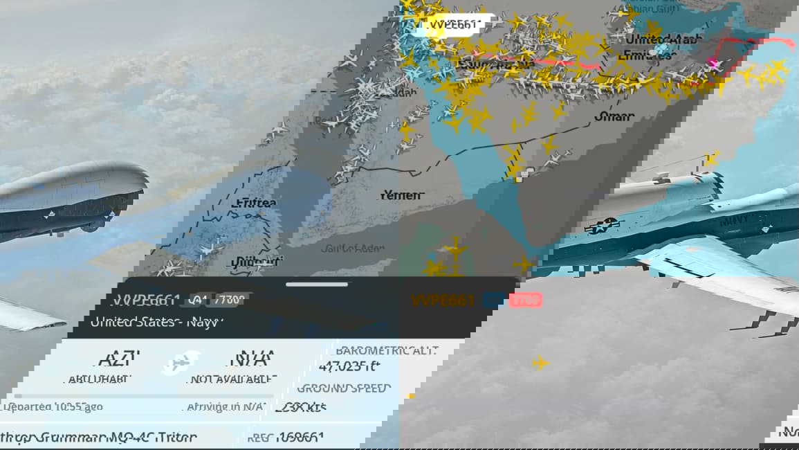 What is the Northrop Grumman MQ-4C Triton used for? Details on the UAV after its surfaces above Saudi Arabia