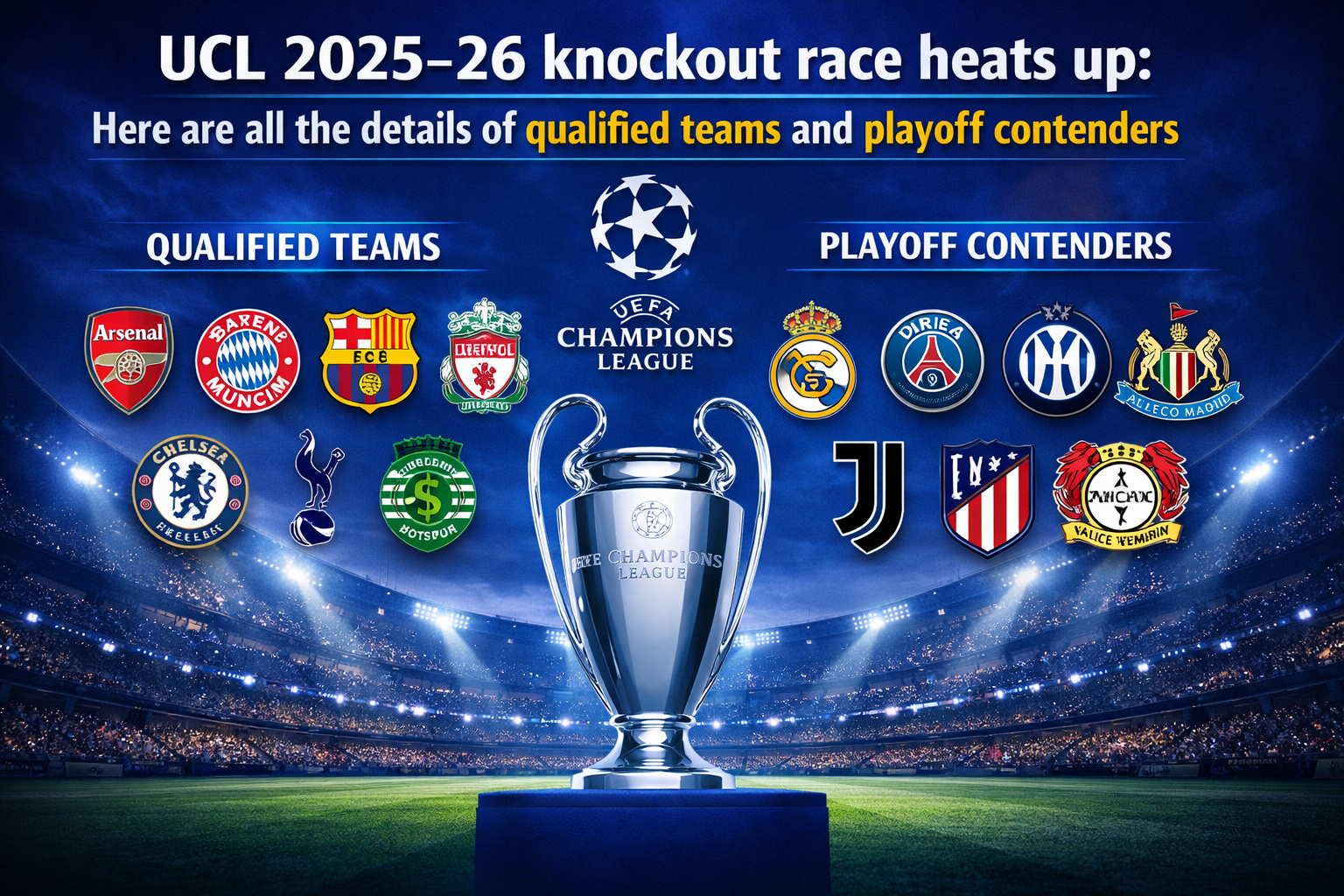 UCL 2025–26 knockout race heats up: Here are all the details of qualified teams and playoff contenders