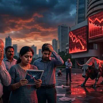 Stock market down for 5 consecutive weeks; ₹9 lakh crore wiped out in Friday crash