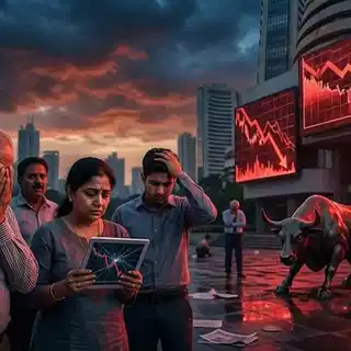Stock market down for 5 consecutive weeks; ₹9 lakh crore wiped out in Friday crash