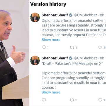 'Draft – Pakistan's PM': Shehbaz Sharif's post on X raises eyebrows over who wrote it