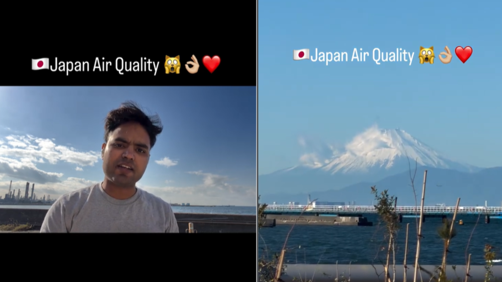 ‘Delhi mein 10 metre door bhi nahi dikhta’: Indians stunned as man spots Mount Fuji from 200 km away