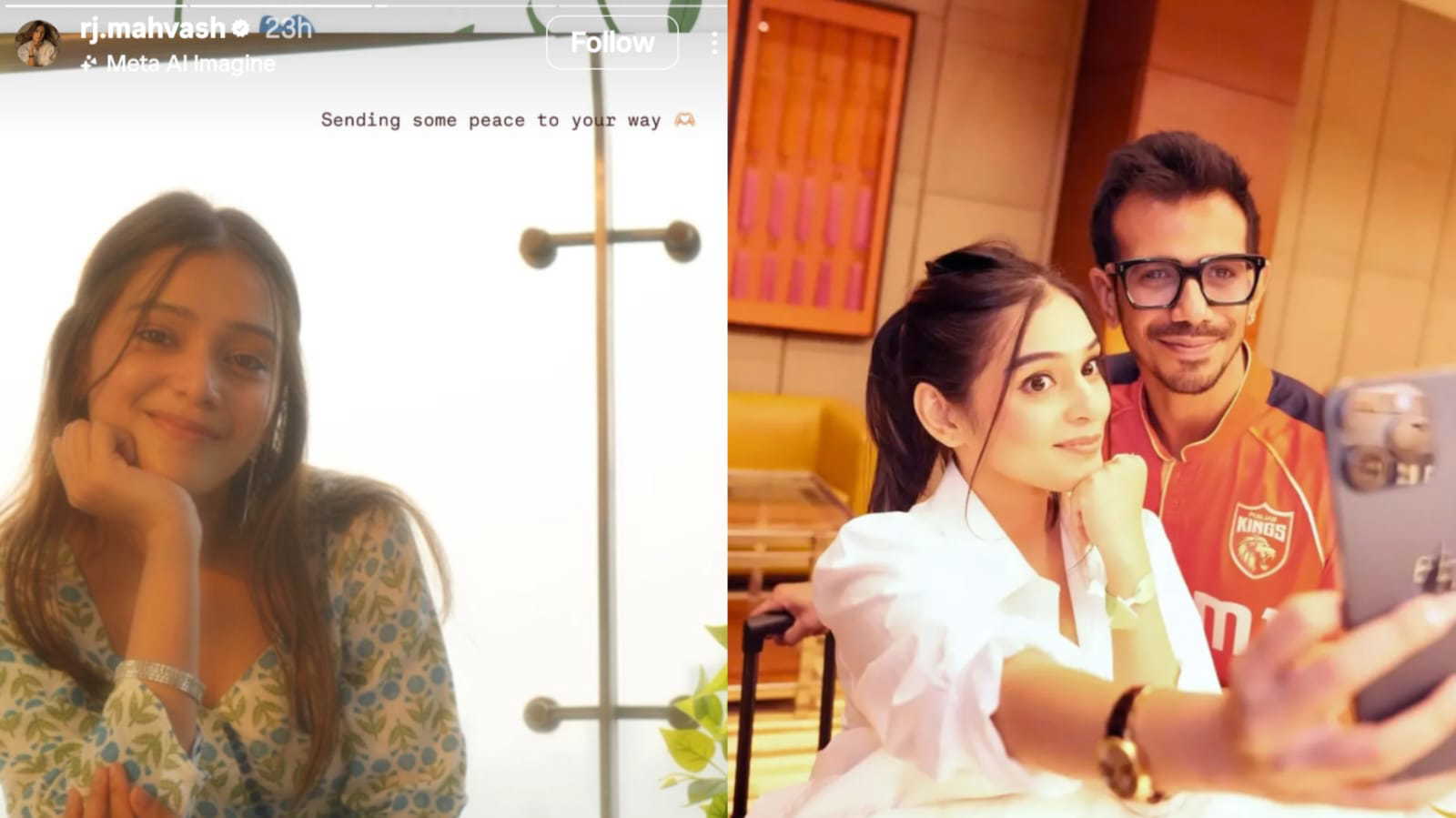 ‘Sending some peace to your way’: Did RJ Mahvash drop breakup hints about rumoured partner Yuzvendra Chahal?