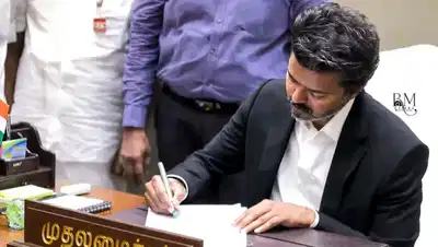 Women's safety force, free electricity: Tamil Nadu CM Vijay signs key orders after oath ceremony