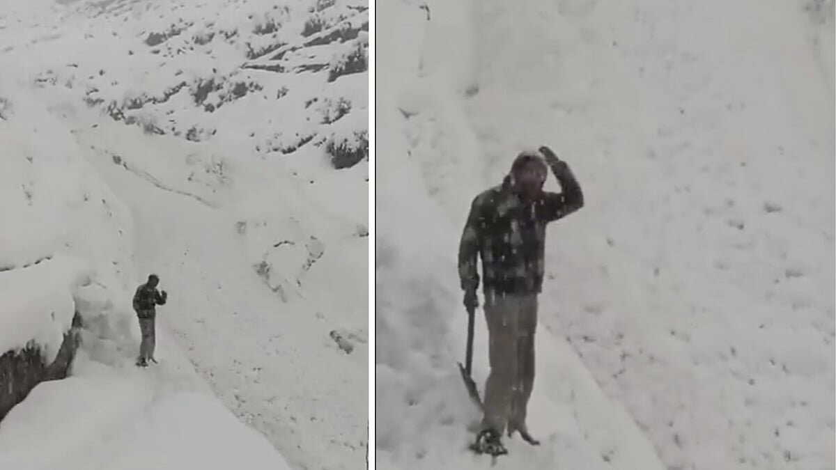 River of snow' flows through Himachal’s Pangi Valley as heavy snowfall brings life to a standstill