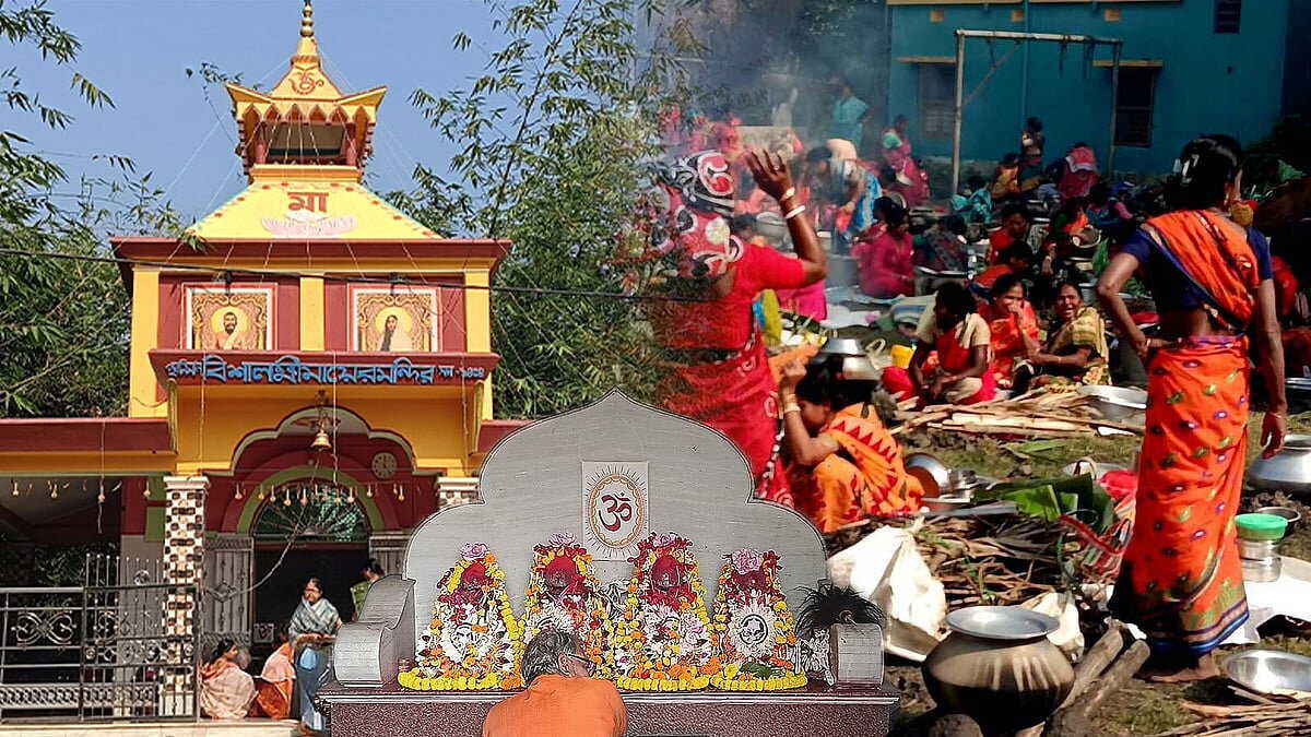 Bishalaxi Ma’s puja celebrated with grandeur as locals come together for festive feasting