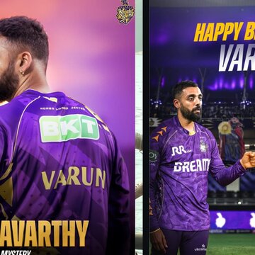 Varun Chakaravarthy gets birthday wishes from KKR and his fans
