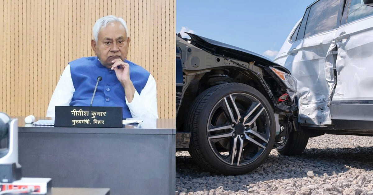 Speeding car crashes into police vehicle near Nitish Kumar’s residence in Patna VVIP zone, officer injured