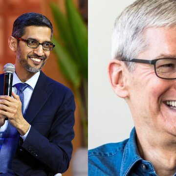 What did Sundar Pichai say after Tim Cook's emotional Apple exit post?