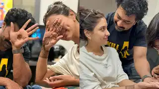 Is Tollywood's 'Perfect Couple', Dev and Rukmini Maitra’s wedding on the cards? Mehendi photos spark buzz