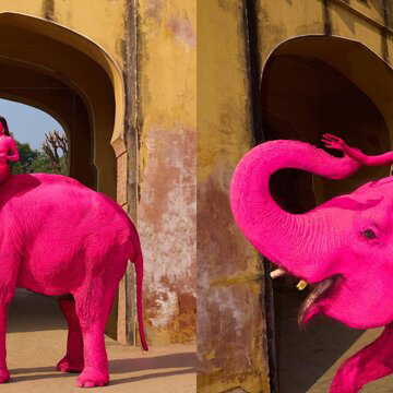 ‘Should’ve used AI’: Photographer criticised for pink elephant photoshoot in Jaipur