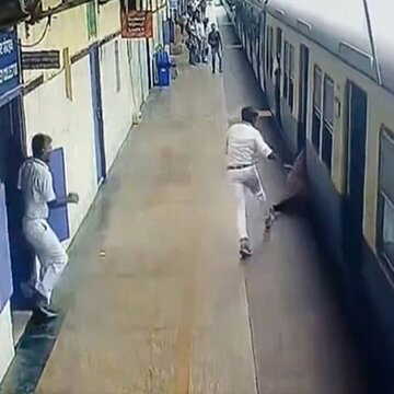 Southern Railway shares video of staff member saving passenger at Tambaram station: WATCH