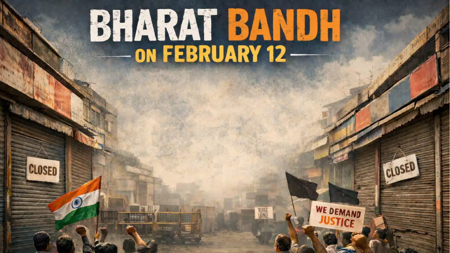 'Bharat bandh' on February 12: Will schools, banks and markets remain closed tomorrow?