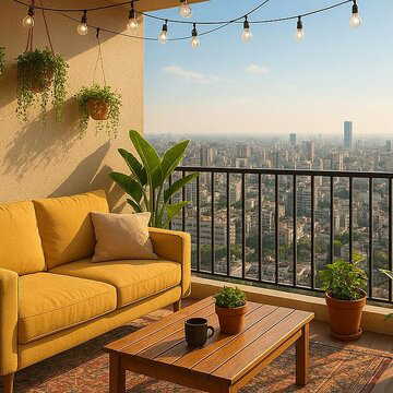 Winter balcony decor ideas: plants, lighting, and seating ideas