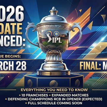 BCCI announces IPL 2026 schedule window, tournament to begin March 28