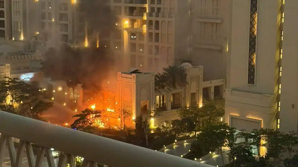 Fire in Dubai's Palm Jumeirah building leaves 4 injured, authorities secure site