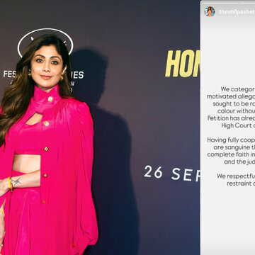 Shilpa Shetty issues statement after Bengaluru police book her restaurant Bastion