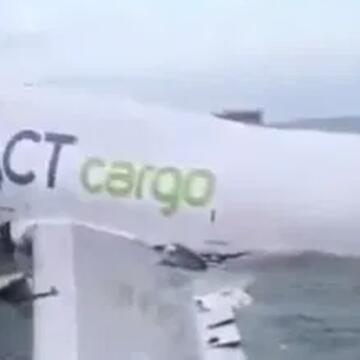 Hong Kong plane crash: Aircraft slides out of the runway into sea, killing two