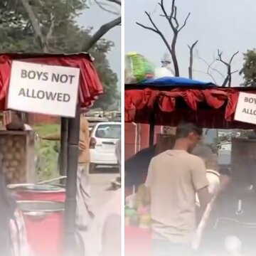'Boys Not Allowed' board puts up by street food vendor goes viral, watch video
