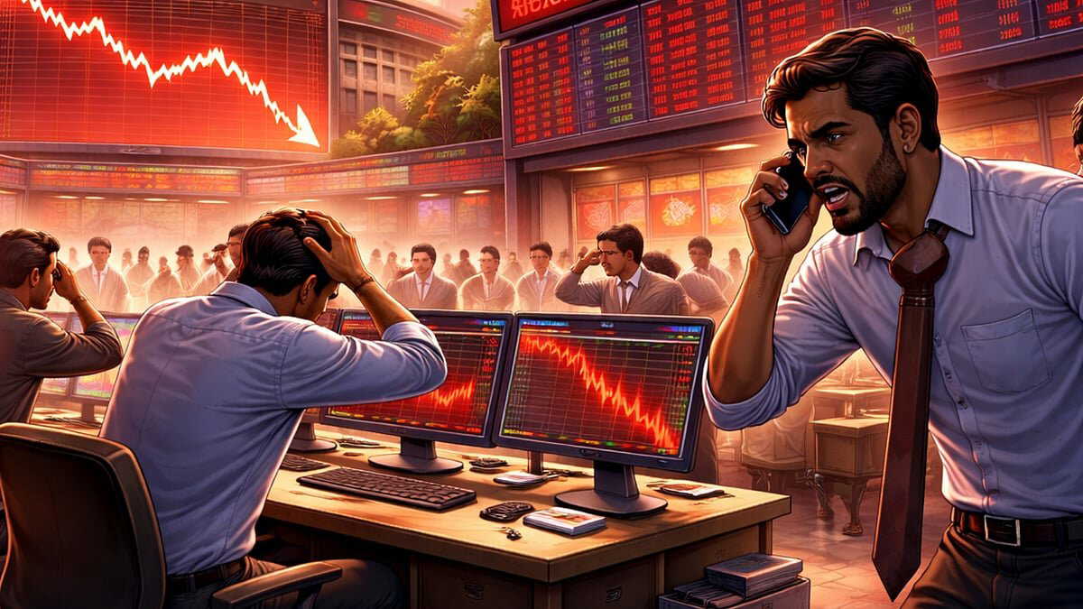 Shock from morning, a clear 2 lakh crore rupees in the first half hour of the trading session