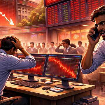 Shock from morning, a clear 2 lakh crore rupees in the first half hour of the trading session