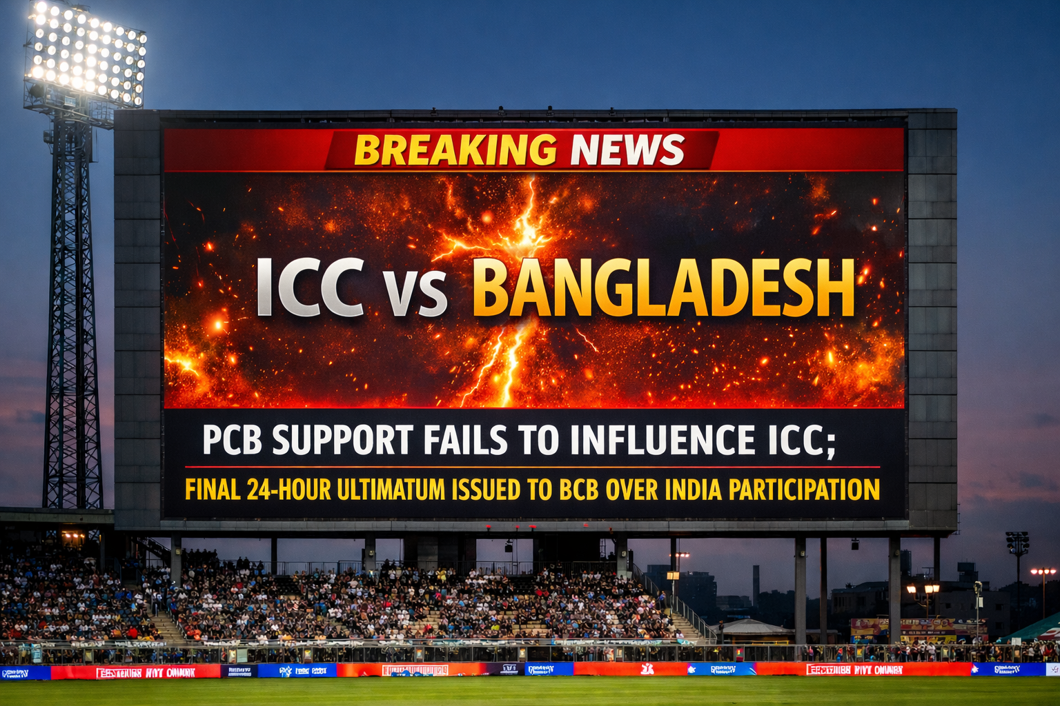 Pakistan support fails to influence ICC; final 24-hour ultimatum issued to BCB over participation in the World Cup