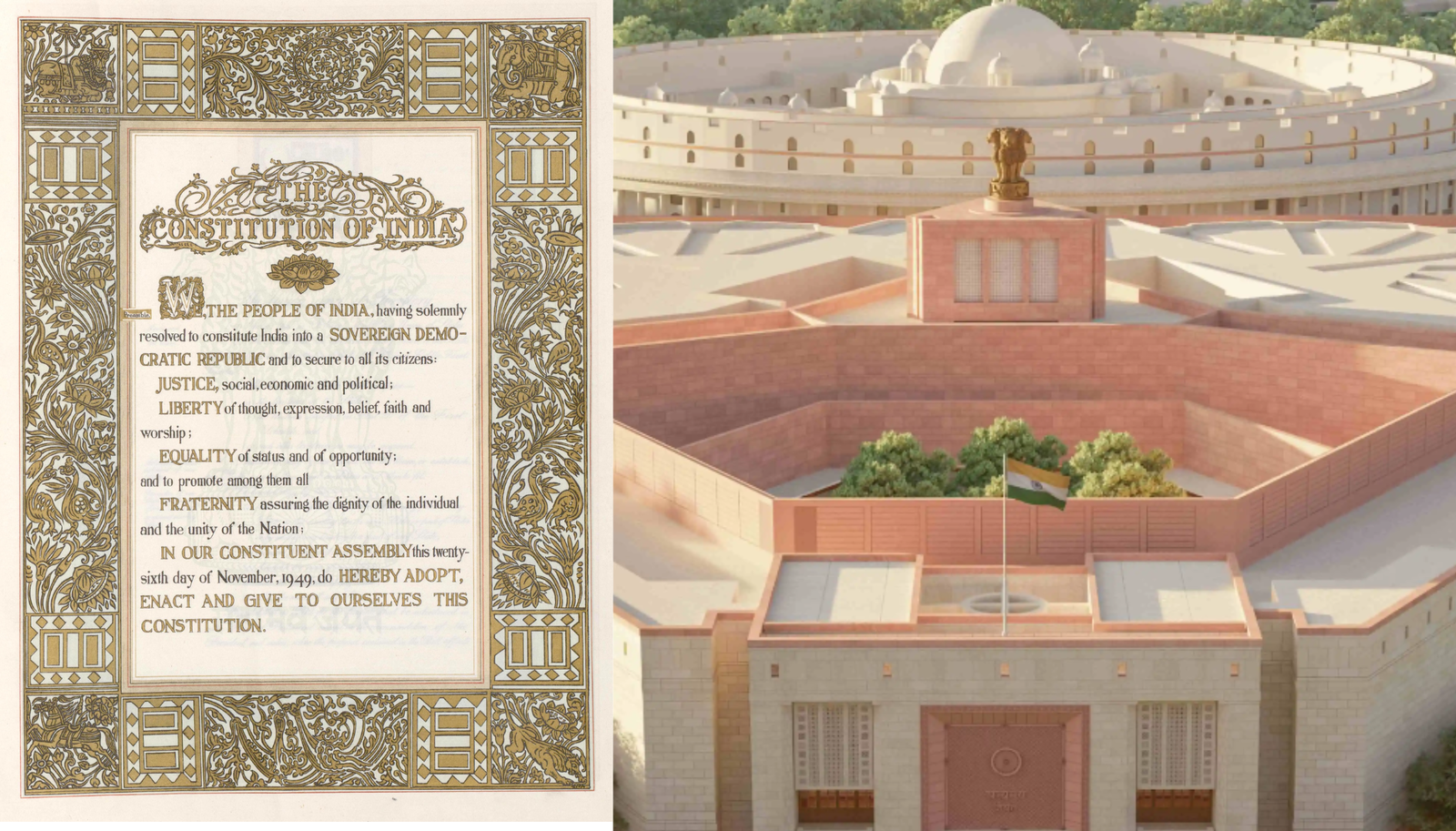 Where is the actual 'Constitution of India' after 75 years from its genesis?