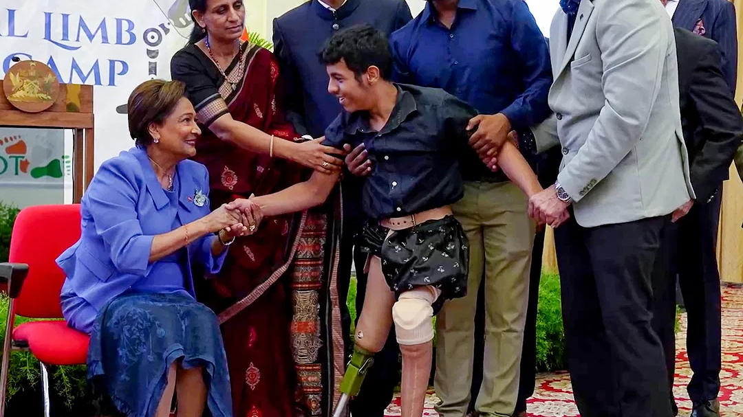 Trinidad and Tobago PM hails Modi for Jaipur Foot camp, announces permanent centre