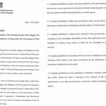 West Bengal government issues fresh rules on media interaction by employees