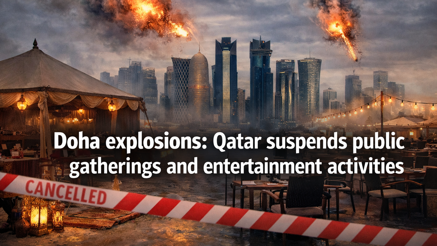 Doha explosions: Qatar suspends public gatherings and entertainment activities