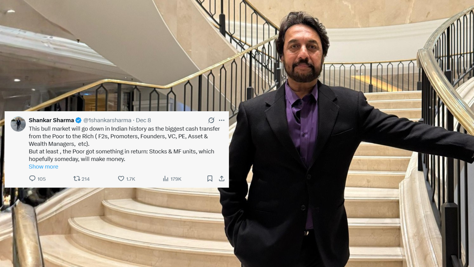 ‘Biggest cash transfer from poor to rich’: Shankar Sharma slams India’s bull market trend