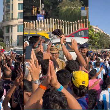 ‘Mumbai Police, thank you’: Messi fans applaud cops outside Wankhede Stadium | WATCH