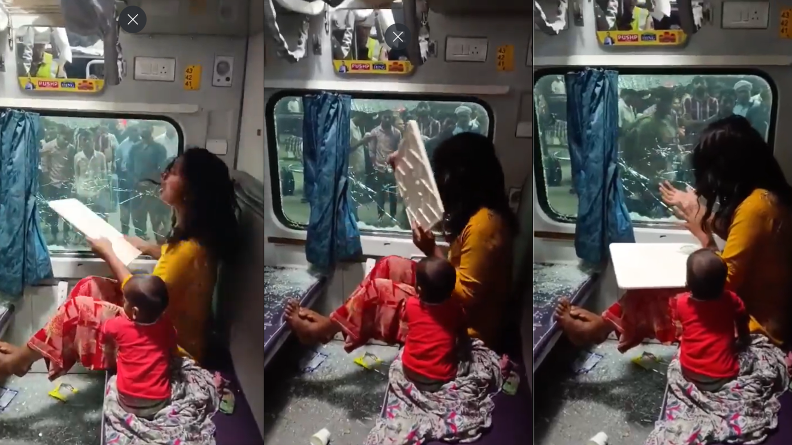 WATCH | ‘Mera purse chahiye’: Furious woman smashes train window as child watches, video sparks outrage