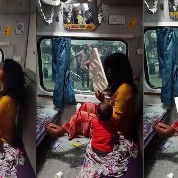WATCH | ‘Mera purse chahiye’: Furious woman smashes train window as child watches, video sparks outrage