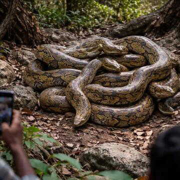 Massive python cluster spotted in Himachal—video leaves villagers stunned | WATCH