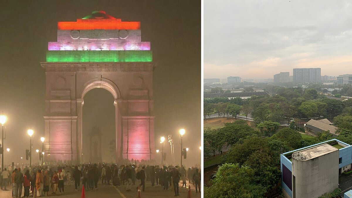 Mumbai bathes in untimely rain while Delhi stays shrouded in dust and fog on New Year