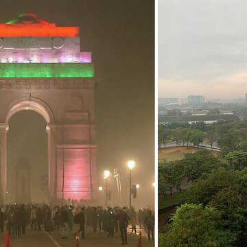 Mumbai bathes in untimely rain while Delhi stays shrouded in dust and fog on New Year