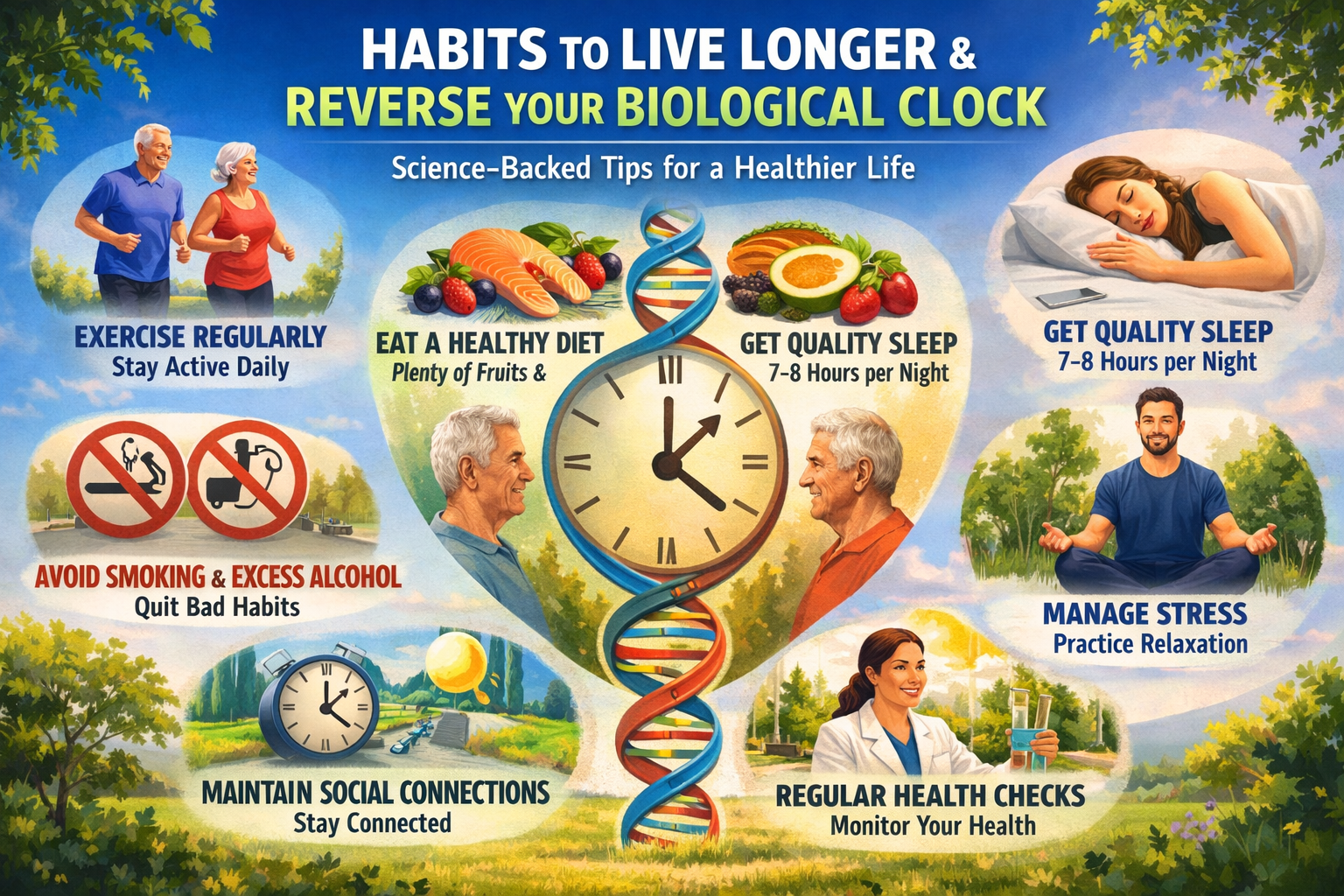 What are some science-backed habits that add years to your life and help you reverse the biological clock?