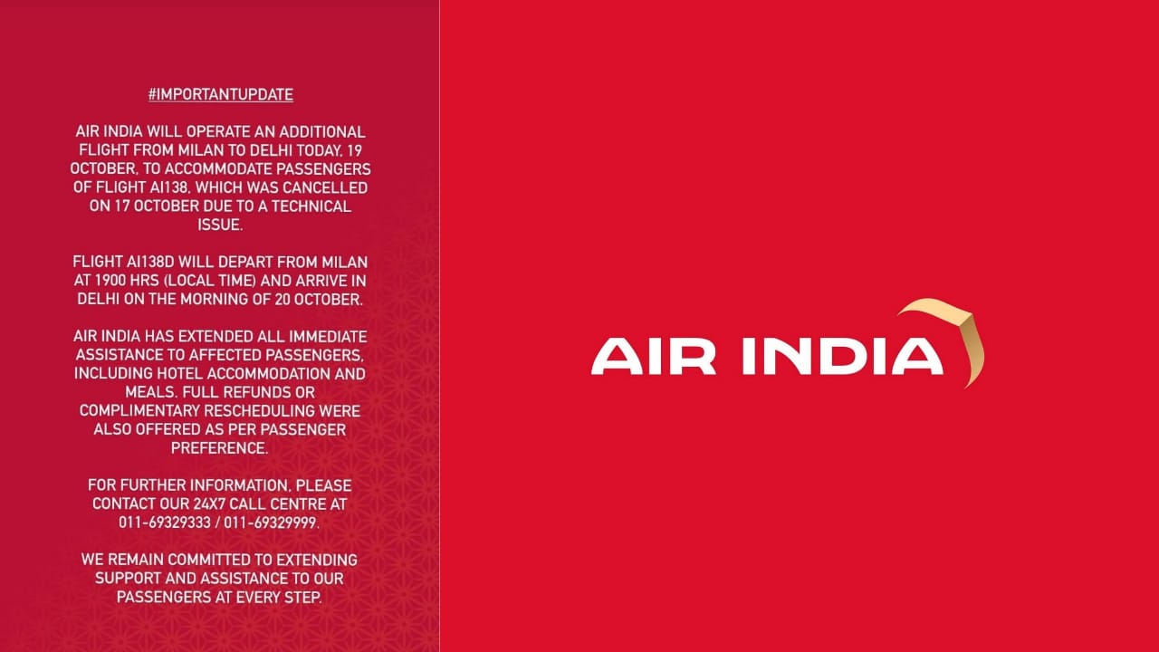 Air India's Milan-Delhi flight to take stranded passengers home by tomorrow