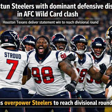 Texans stun Steelers with dominant defensive display in AFC Wild Card clash