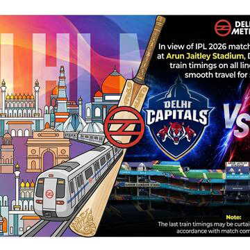 DMRC extends train timings across lines for IPL match at Arun Jaitley Stadium
