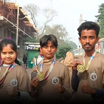 Jhargram competitors win four gold medals in kick boxing