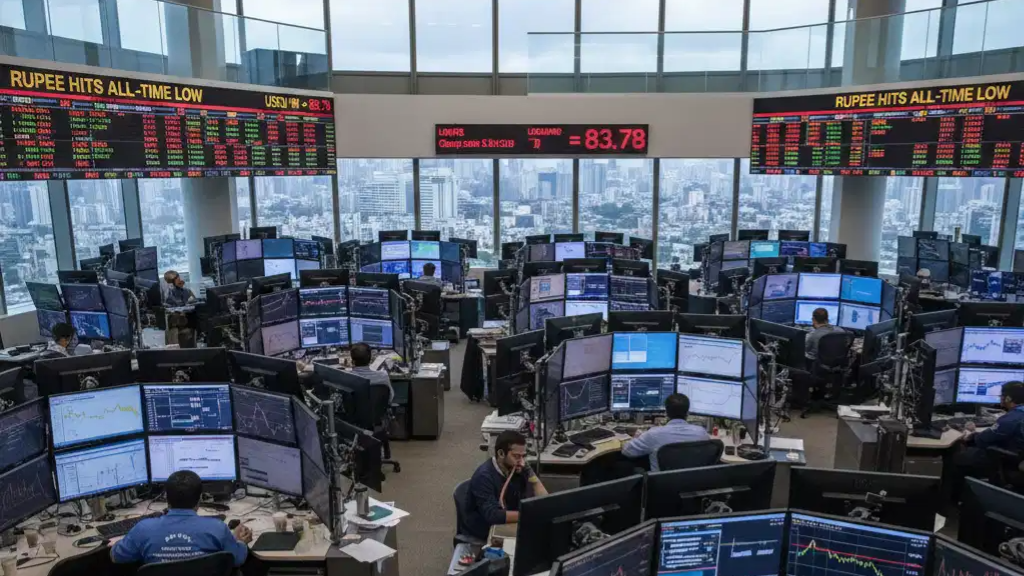 Rupee sinks to record low of 91.58 against dollar amid market pressure