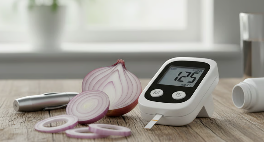 Health benefits of raw onion consumption in diabetics