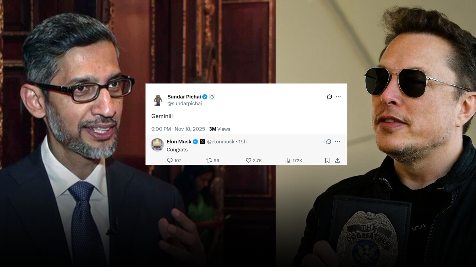 Sundar Pichai shares ‘Geminiii’ update, Elon Musk and others react